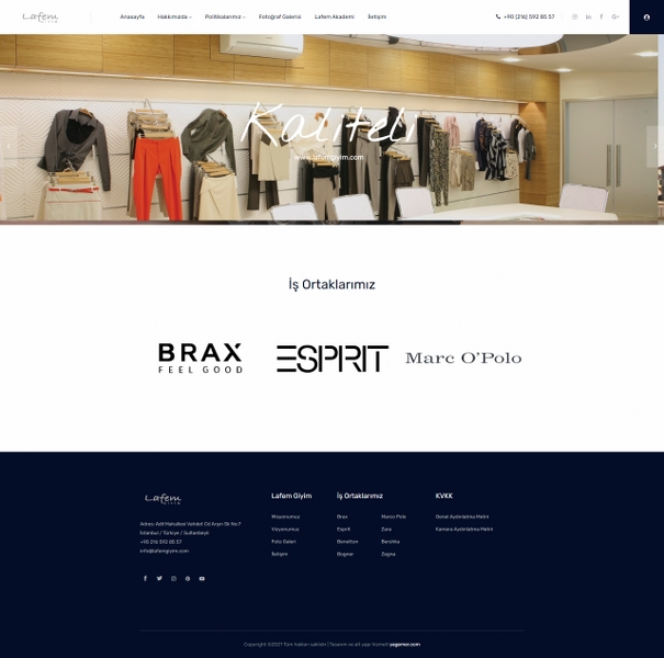 Lafem Giyim Web Sitesinin Anasayfa Tasarımı